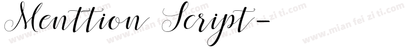 Menttion Script字体转换